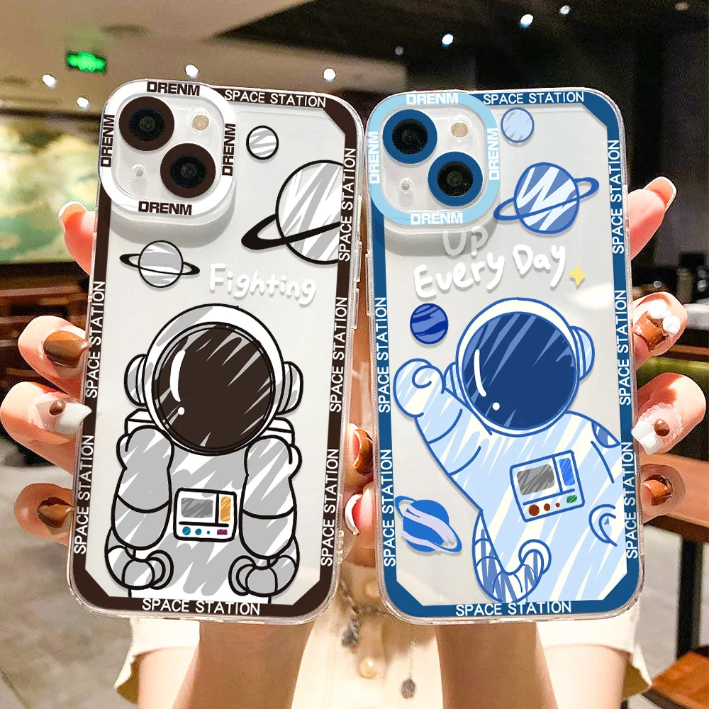 Clear Phone Cases For iPhone 11 Fundas iPhone 13 14 15 Pro Max 12 XR 7 8  Plus SE 2022 2020 iPhone11 Cute Bear Soft Silicon Cover