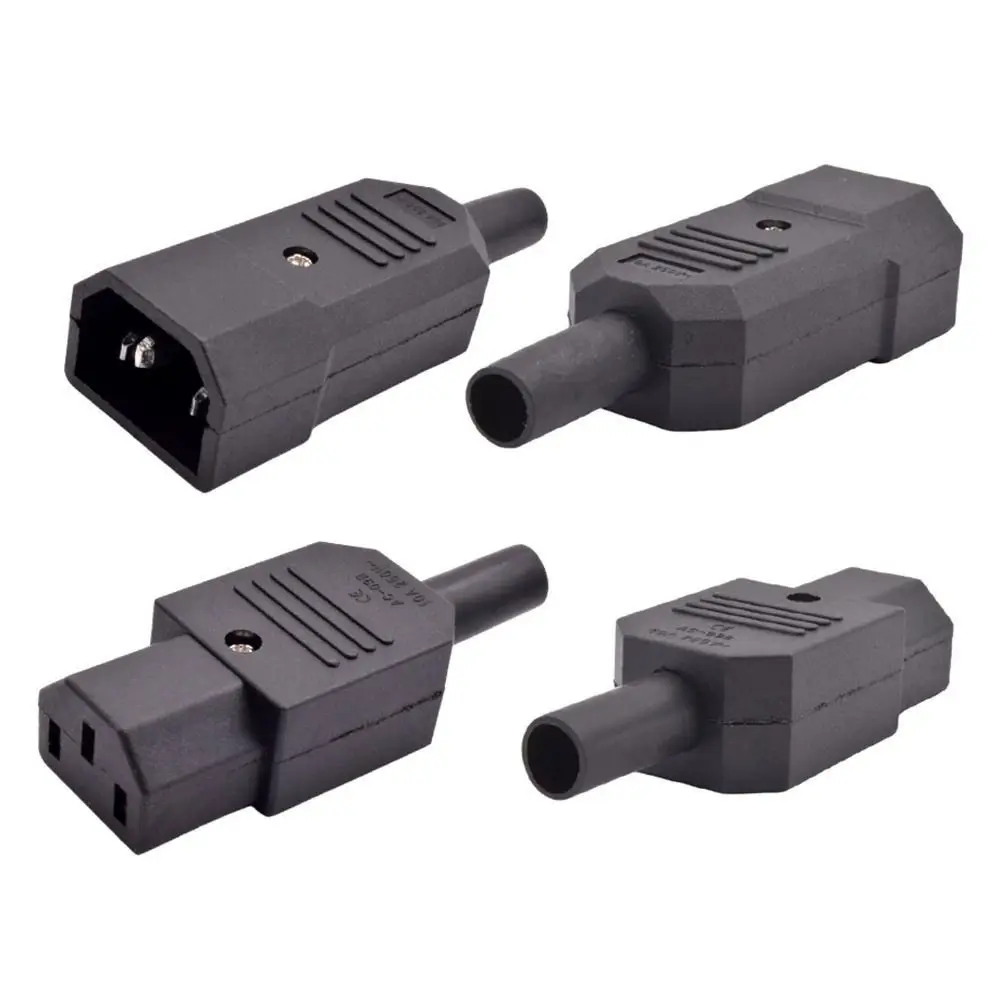 AC Plug Socket 3 Pin IEC 320 Straight Power Connector