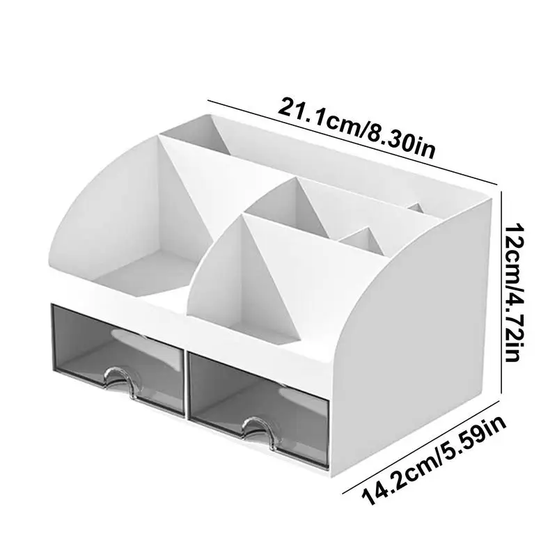 Organizador de escritorio con cajones, caja de almacenamiento de maquillaje de mesa, suave y resistente, suministros de oficina, varios niveles