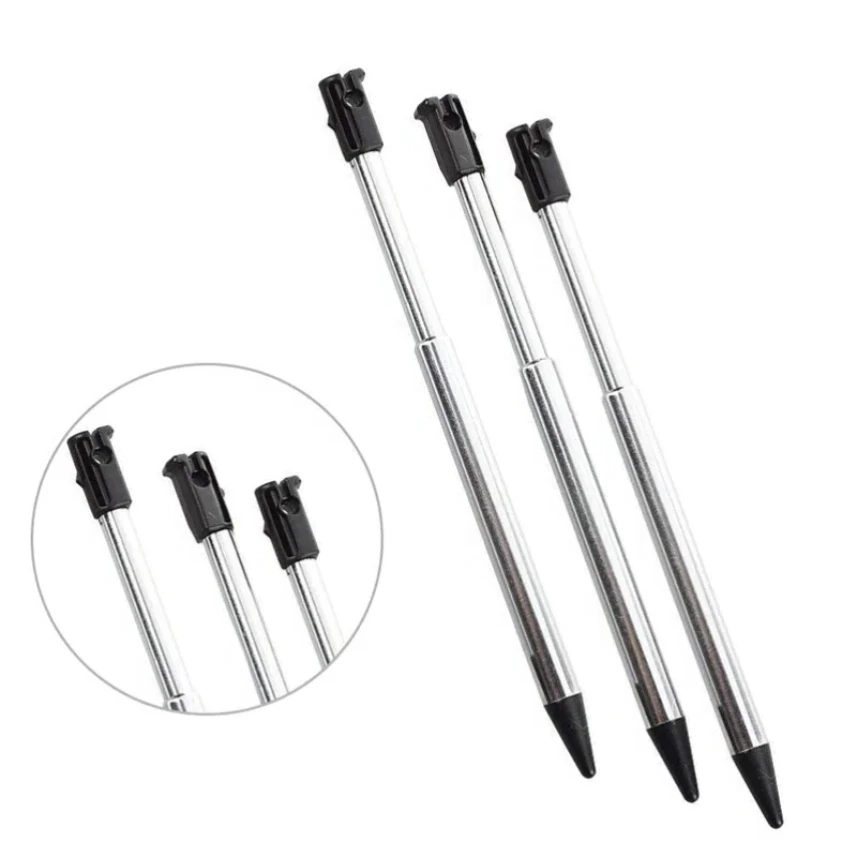 100pcs Retractable Stylus Metal Extendable Touch Screen Pen For Nintendo 3DS Games Accessories