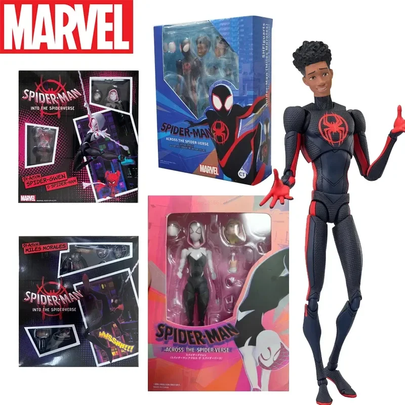 

Shf Anime Spider-man Figuarts Miles Morales Gwen Action Figures Gwen Spider Woman Figurine Spiderman Figure Pvc Model Doll Toys