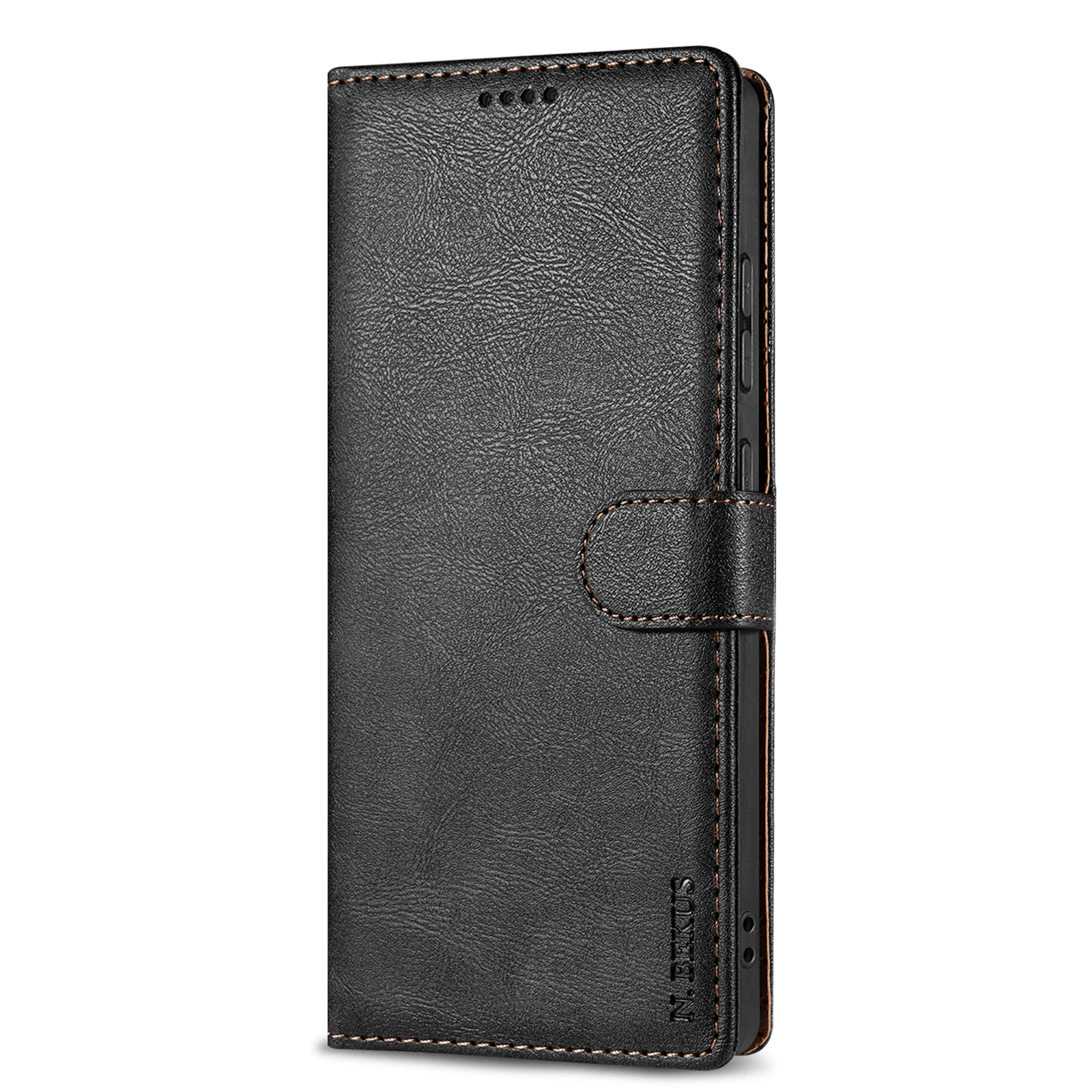 Premium Business Leather Phone Case with Book Flip Design and Card Slots Wallet Cover