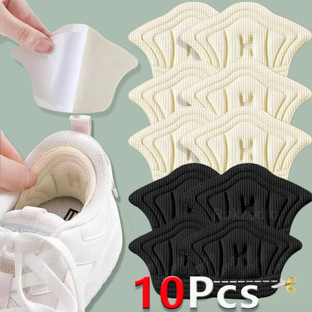 Heel Cushion Protector 10Pcs Foot Pads For Shoes Patch Heel Pads For Sport Shoes Too Big Reduce Size Filler Insert Heel Protectors Stickers heel cushion protector