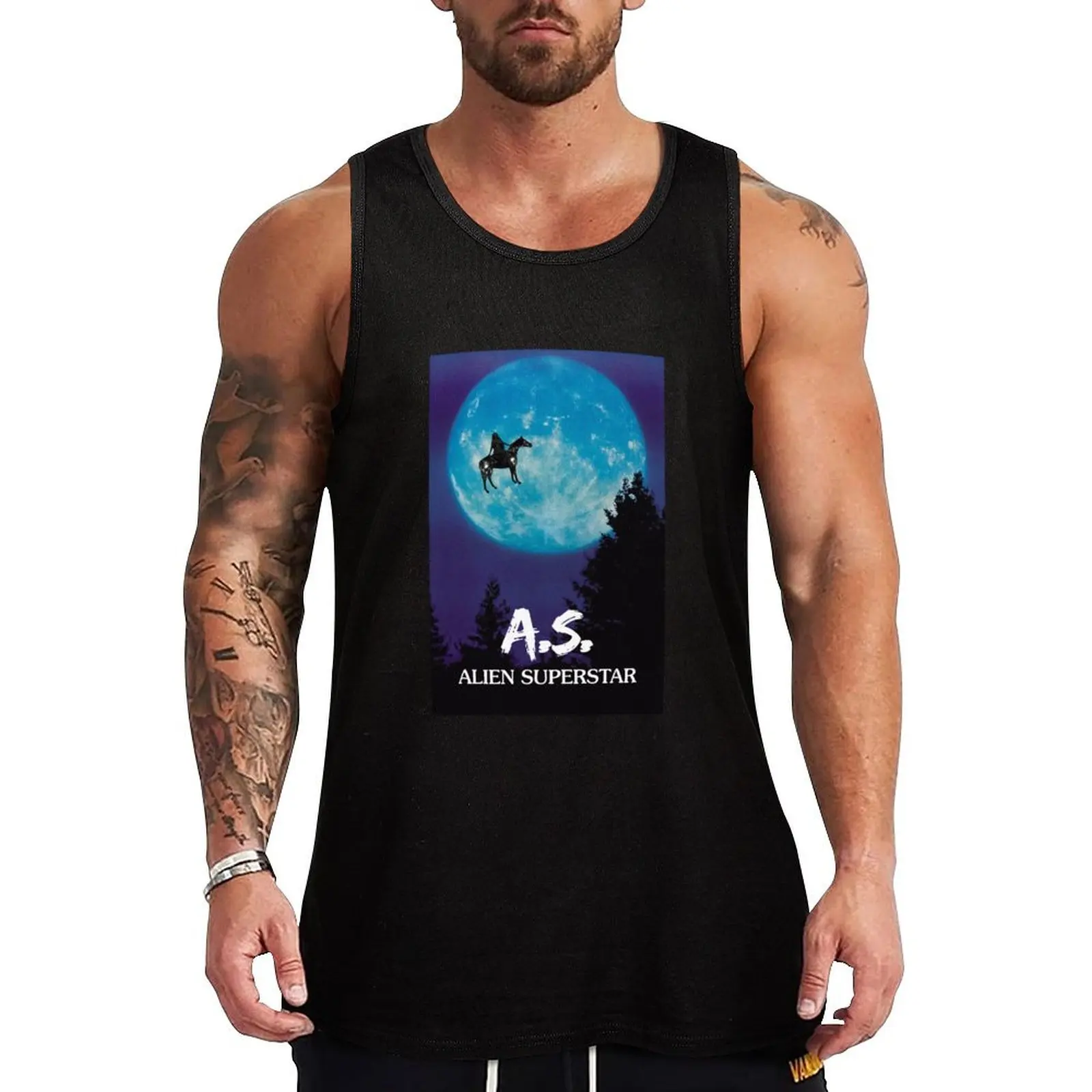 

Alien Superstar (ET) Tank Top sleeveless shirt man gym Gym t-shirt man men clothings Men's gym t-shirt
