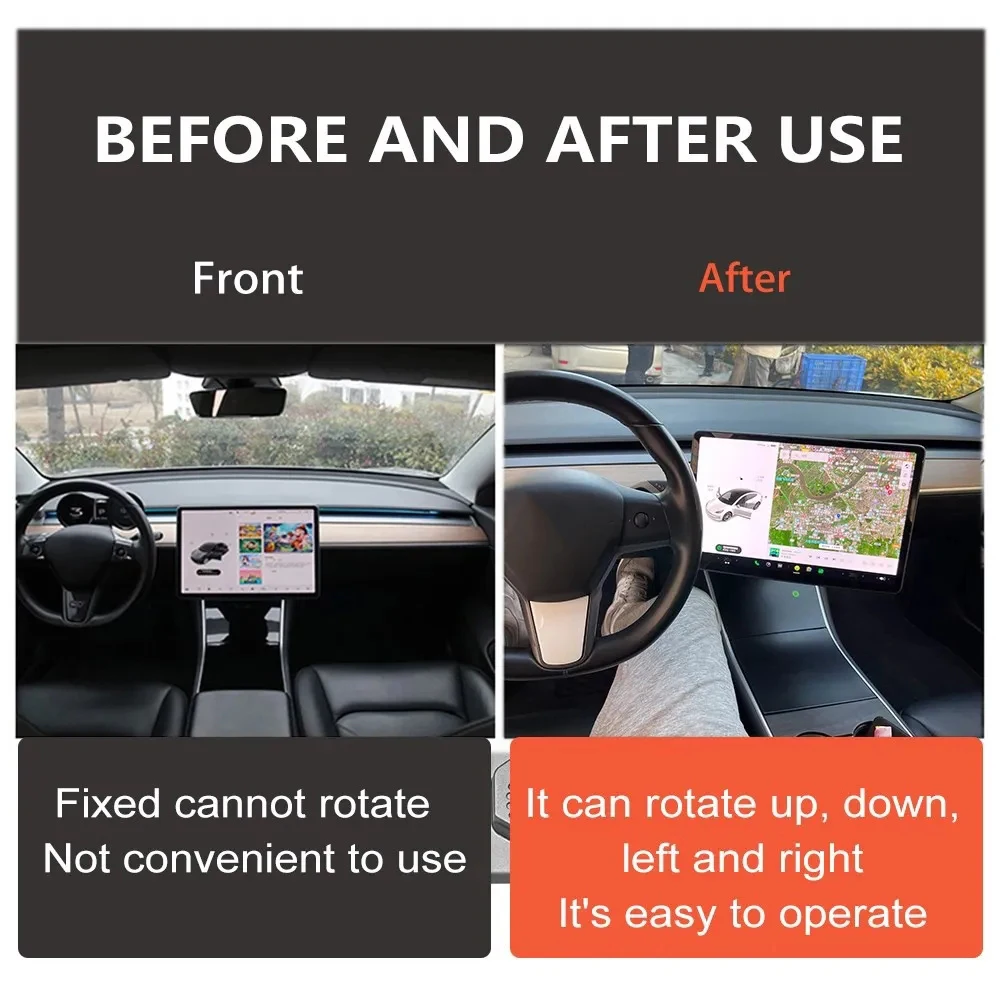 GPS Holder Tesla Screen Rotating Bracket For Tesla Model 3 Y Model 3 Highland Car Central Replacement Accessories