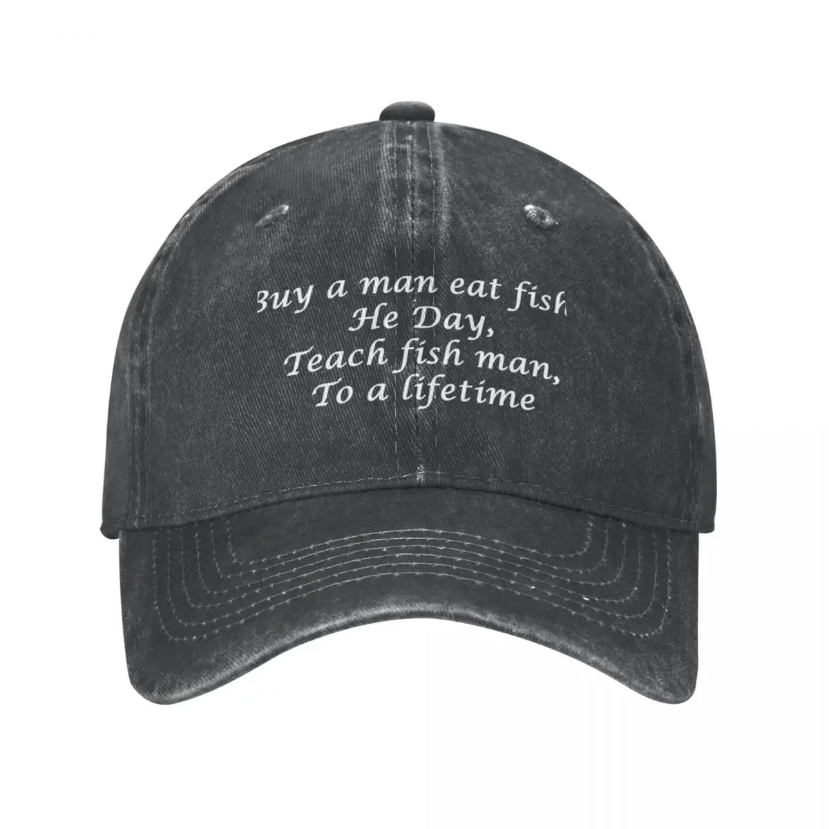 Best Buy a man eat fish / Buy a man eat fish he day teach fish man to a  lifetime Baseball Cap Anime, -F