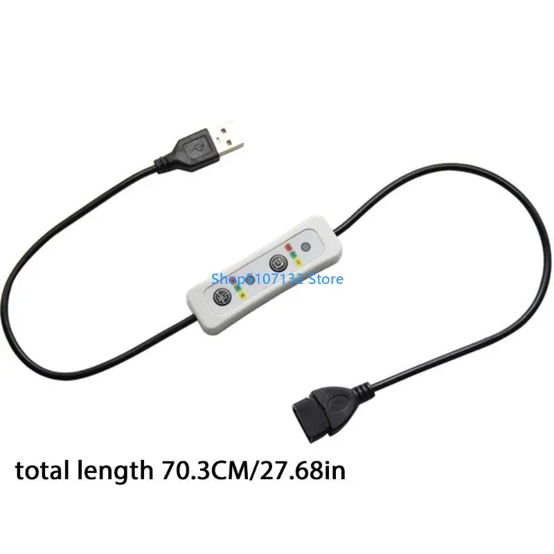 87HD USB 확장 케이블 천장 팬 3 단 제어 타이밍 와이어 스위치