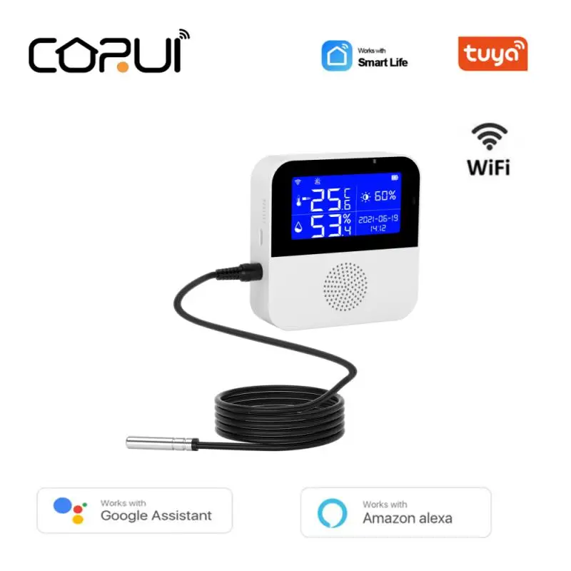 CORUI Tuya WIFI Smart Home Temperature And Humidity Sensor Home