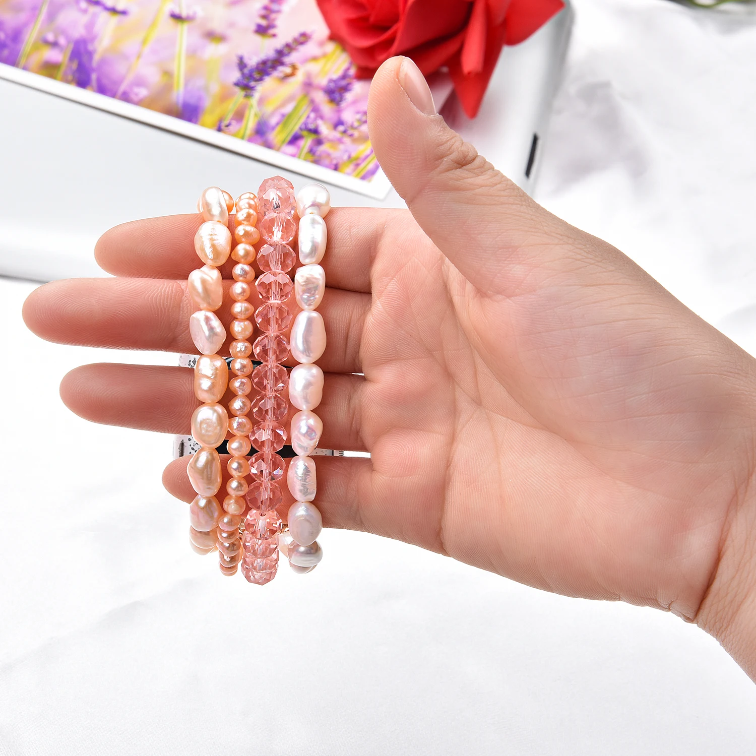 Jewelry Beaded Strap For Apple watch band 45mm 41mm 44mm 42mm 40mm 38mm Elastic Bracelet Wristband For iWatch Ultra 8 7 6 5 4 SE
