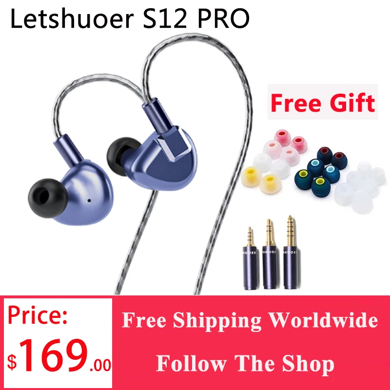 Letshuoer S12 PRO Shuoer S12 Magnetic Planar Driver IEM Hi Fi Earphones 