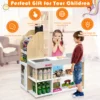 Costway Grocery Store Playset Pretend Play Supermarket Shopping Set with Cart 5