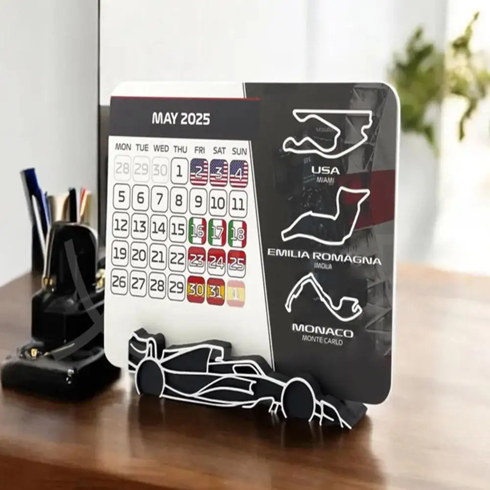 Desk Calendar F1 Racing Paper Calendar Desktop Station Calendar Home Decoration Itinerary Arrangement Formula 1 Racing Gifts