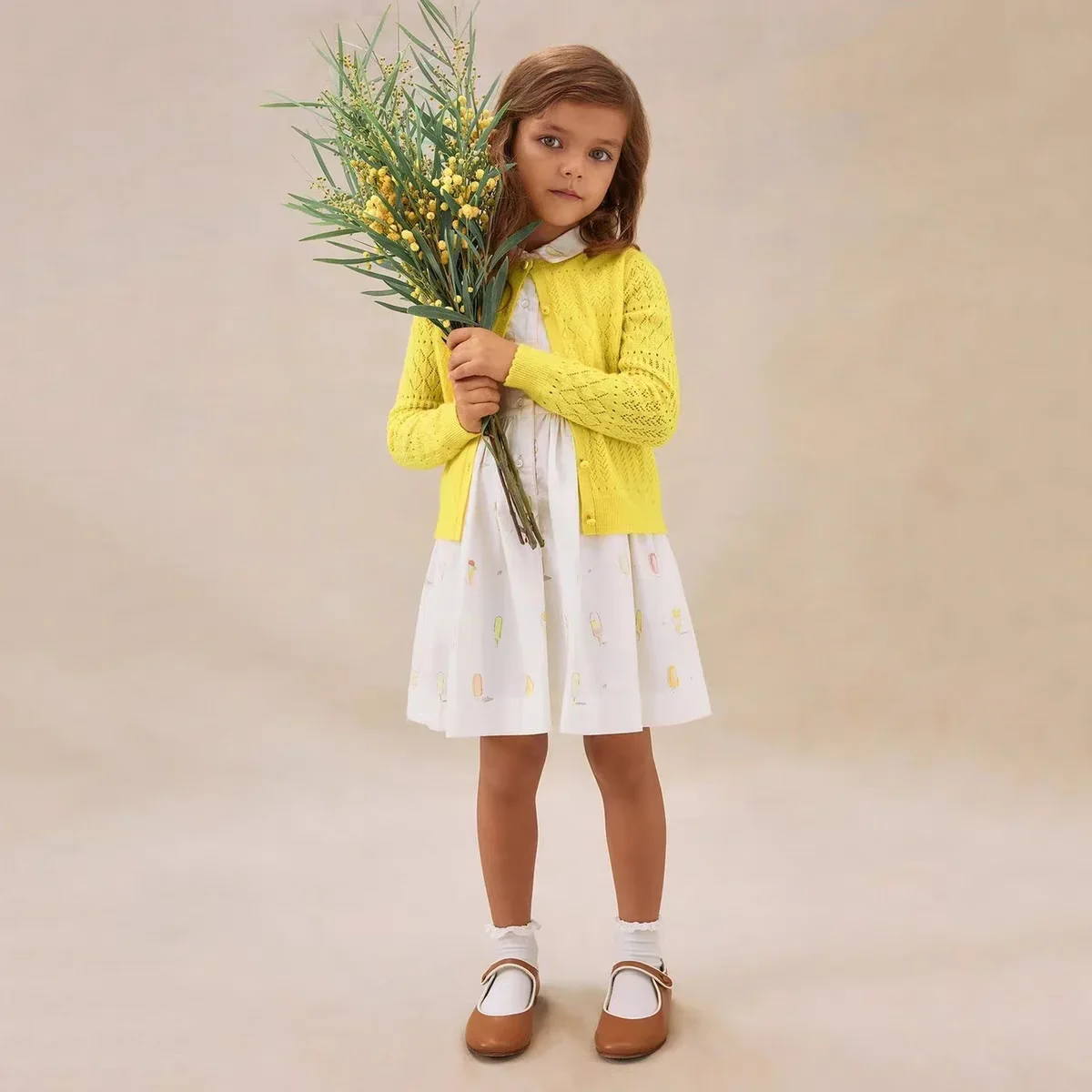 Kids Sweater Girls Sweater BP Brand Spring Cherry Knit Cardigan Kids Clothes Baby Girls Outfit Tops Cute Fashion Children Outwear