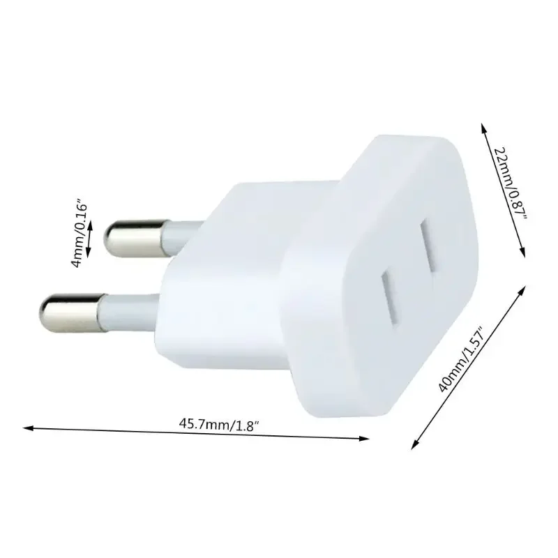 Small EU to US Power Plug Converter Adapter Portable Travel Socket Child Safety for Protection Carto 100-250V A