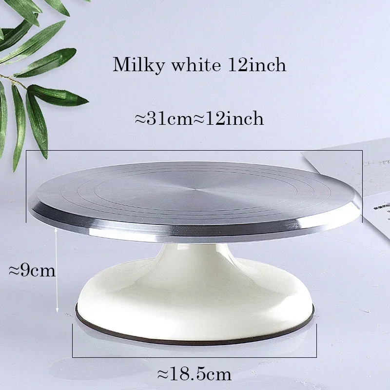 12 INCH Baking Tools Aluminum Alloy Birthday Cake Turntable Plastic Ceramic Turntable Glass Flower Mounting Table,cake turntable