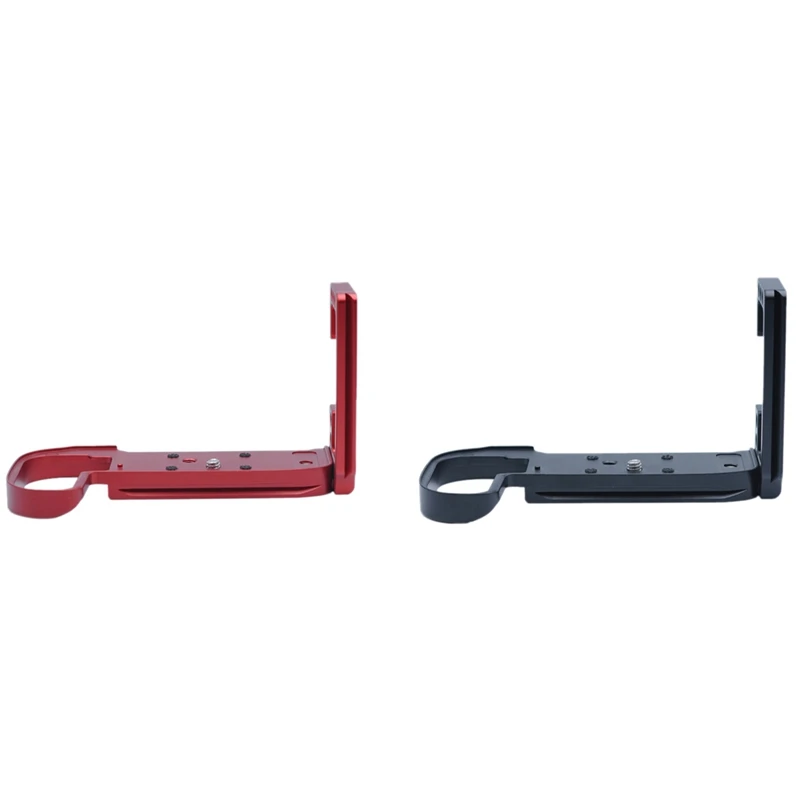 2X Quick Release L Plate Staffa Supporto Impugnatura Per Canon Eos R5 Eos R6 Per Arca Swiss Treppiede Ballhead, Nero E Rosso