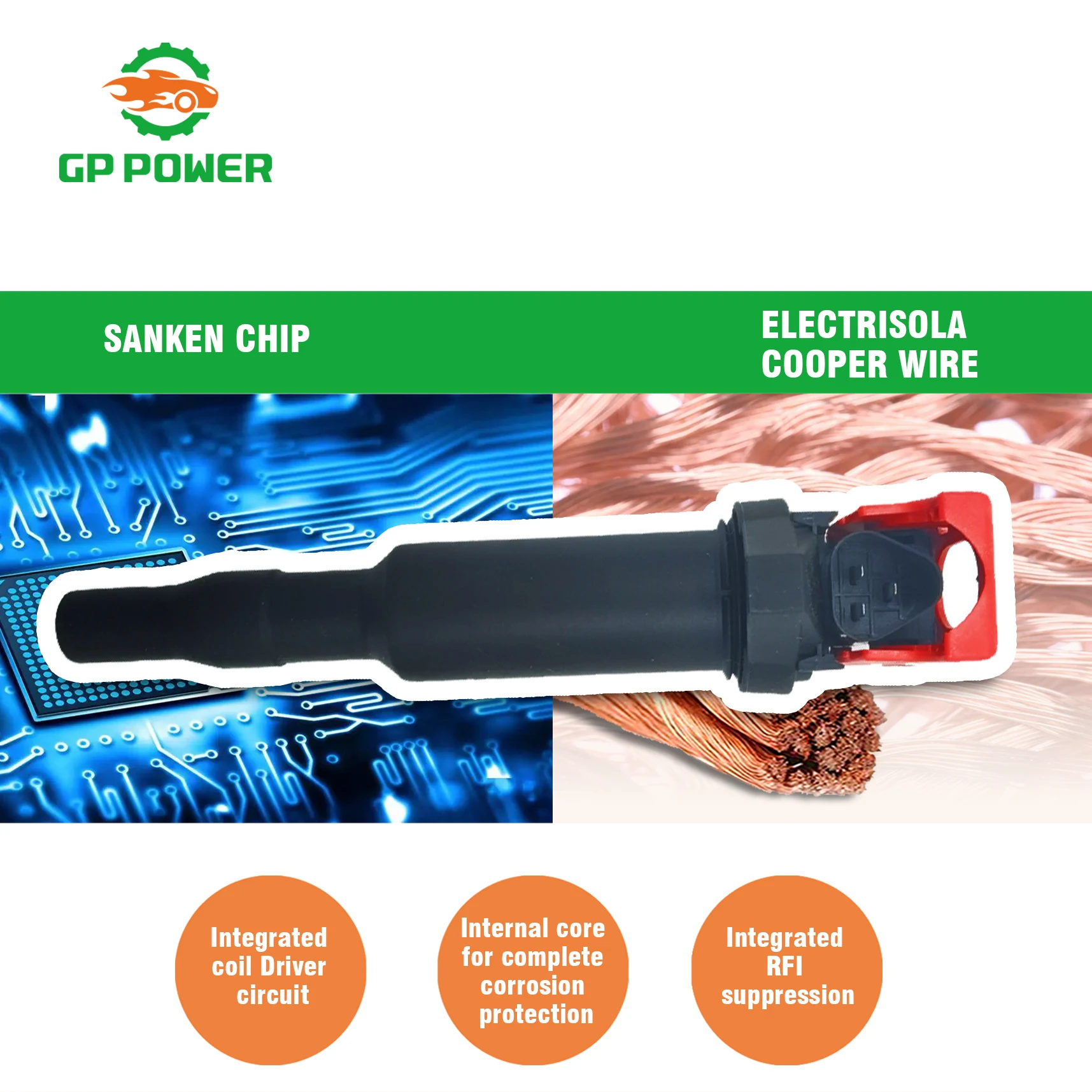 8pcs Gp Power High Energy Ignition Coil Uf592 12137571643 For Bmw  