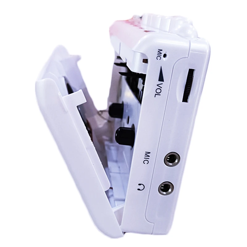 Gravador de Fita para Leitor de Cassetes Walkman com Alto-falante Fone de Ouvido Embutido Microfone Jack-ouça Música Aprenda Idioma-ac - dc Power - Image 4