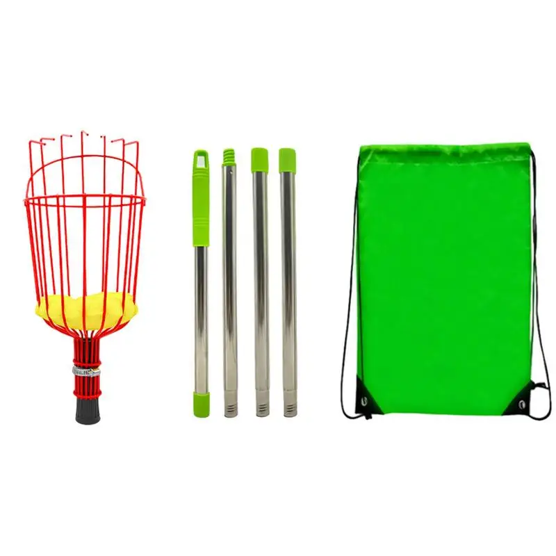 

Fruit Picker Pole with Basket Harvesting Fruit Collector Catcher Fruit Picking Tool Telescopic Picker Pole for Plum Pear