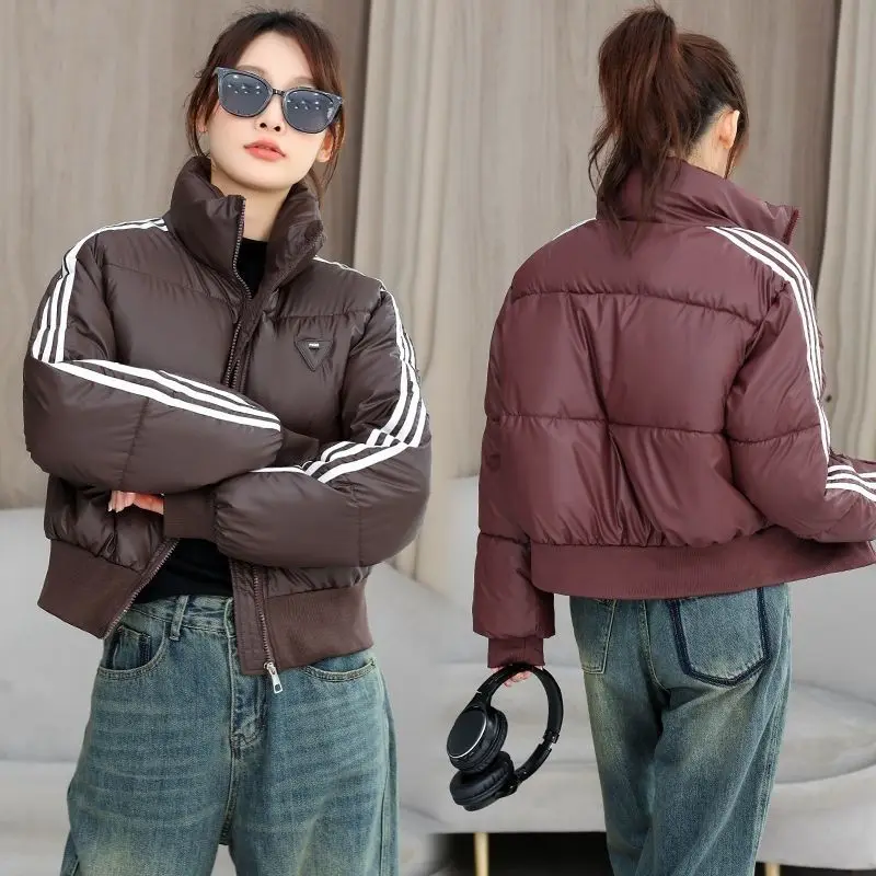 명품 Winter Golf Wear Women Korean Golf Jacket Stand Collar Keep Warm Sports Coat New Short Padded Jacket Women Clothing