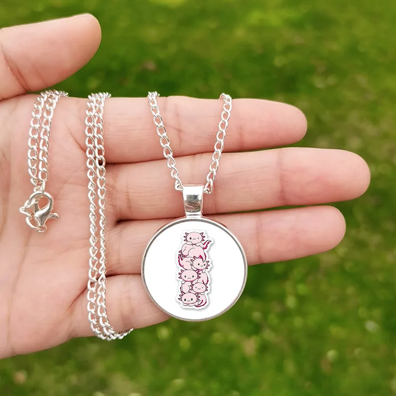 Axolotl-ketting - hanger klein dier, emaille ketting, roségouden sieraden, schattig dier, cadeau voor haar - België