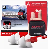Alpine MotoSafe Race Motorcycle earplugs reduce wind noise for hearing protection 1