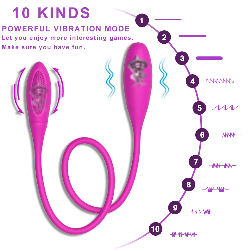 Double vibrateur à double tête avec 10 vitesses pour stimulation_voghion.com