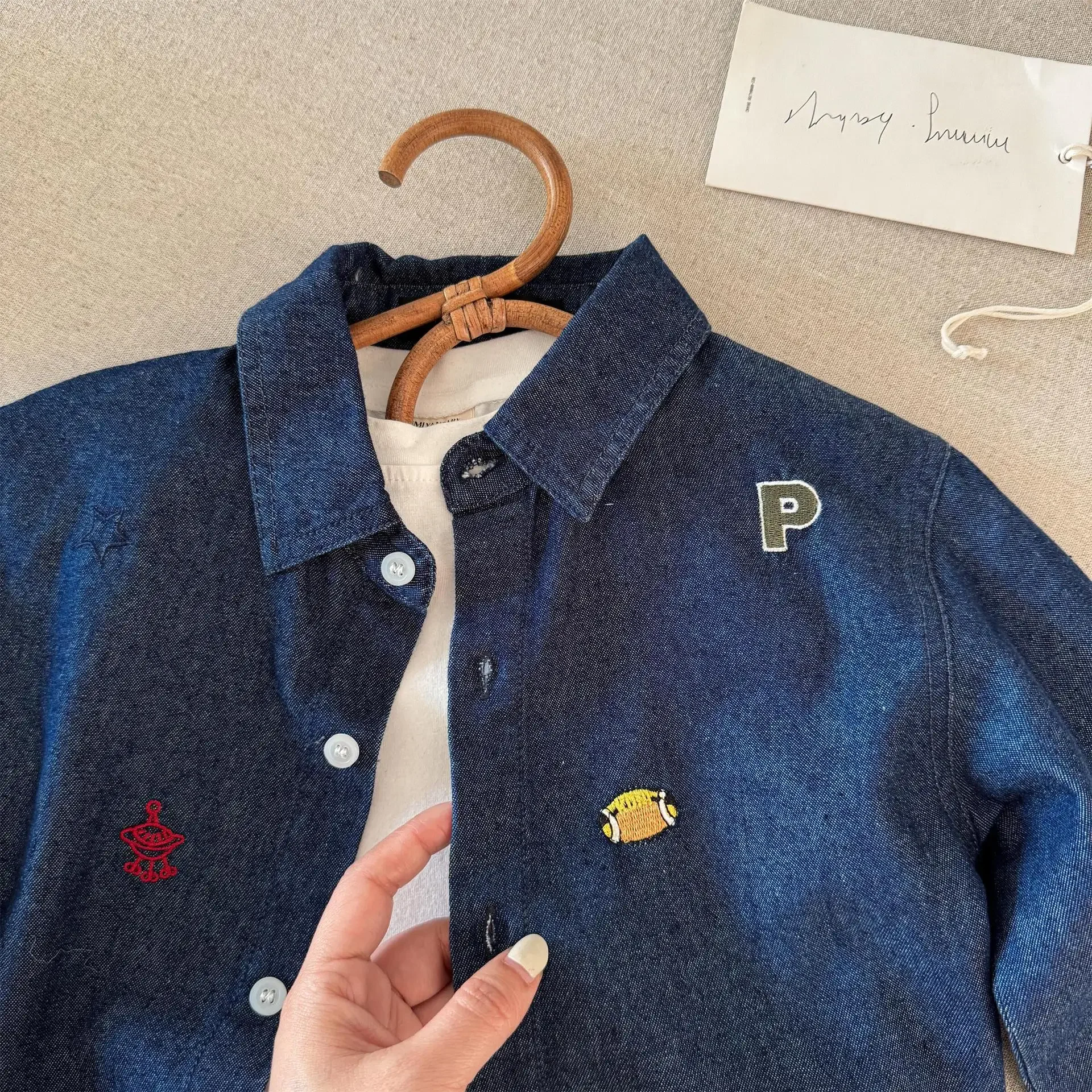 Baby Girls Boys Jean Blouses Kids Blue Shirts Spring Autumn Tops 1 To 6Yrs Children's Korean Style Clothing