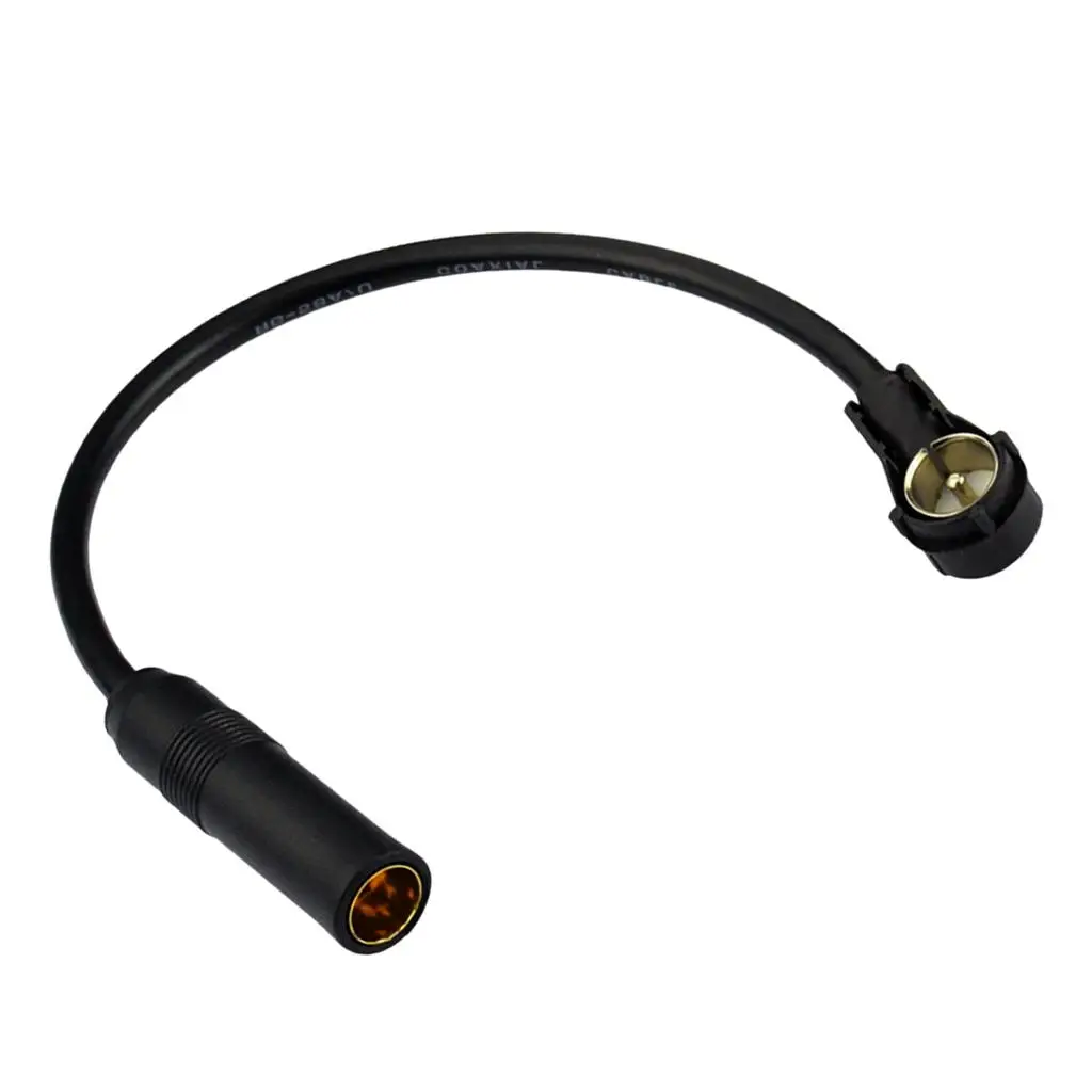 Car radio antenna coax adapter line 20cm DIN 41585 socket to ISO plug car radio antenna adapter