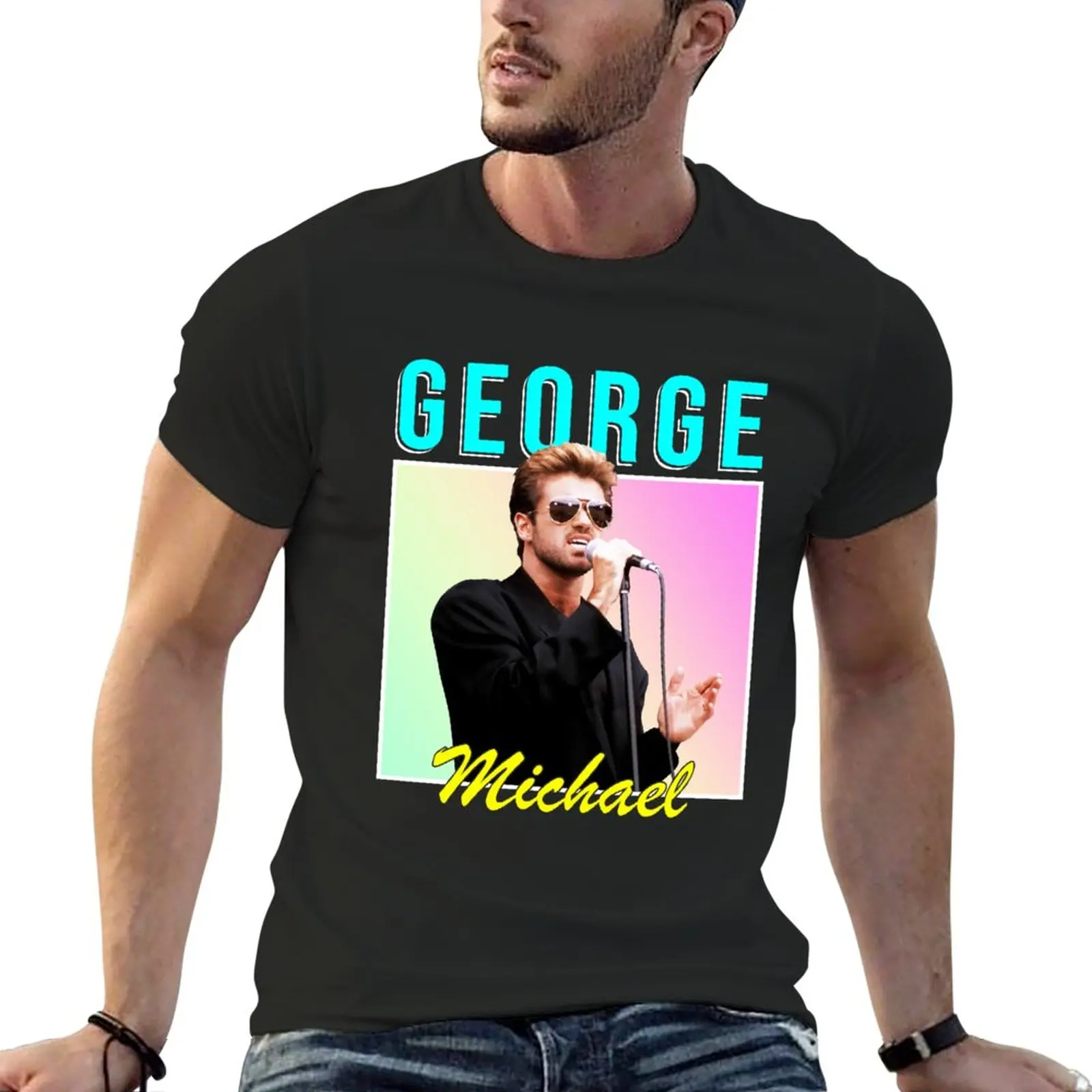 

New George Art 90s Style Graphic Design T-Shirt kawaii clothes customized t shirts oversized t shirt tees t shirts for men pack