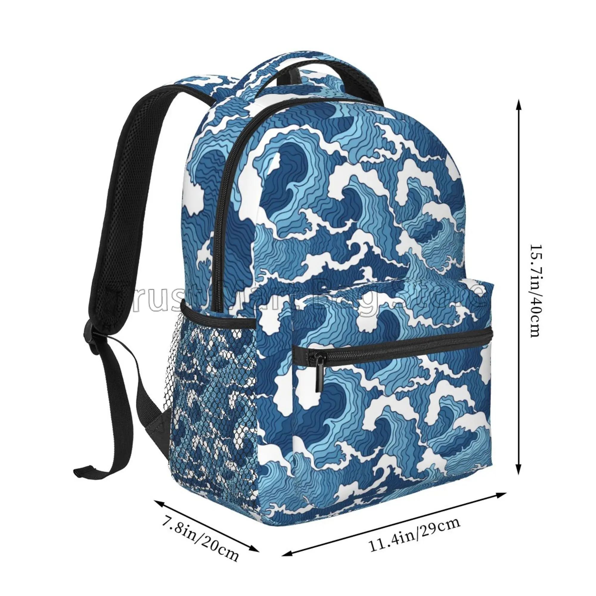 Amazon Sac A Main Camouflage Femme Sac à Dos De Voyage Imprimé Vagues De  Mer Japonaises Pour Hommes
