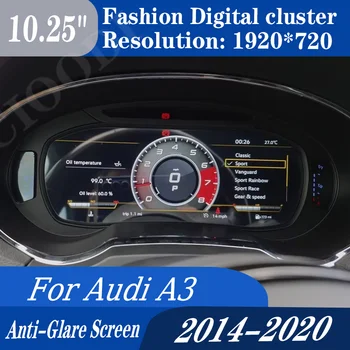 Panel de instrumentos digital LCD de 10,25" para Audi A3 2014-2020. Pantalla de odómetro, velocímetro, cuadro de instrumentos virtual y compatibilidad con CarPlay. 1