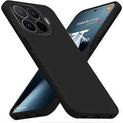 Ultra Thin Soft TPU Clear Camera Protection Case Cover for Xiaomi 17T Pro (Black)