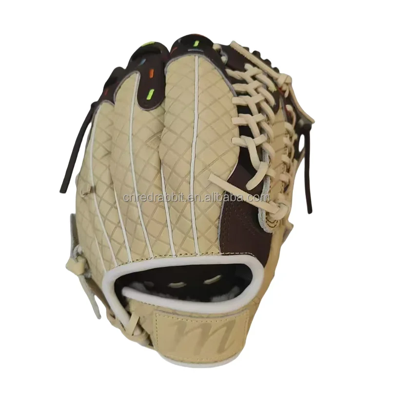 High Quality Sports Protection Baseball Batting Outfield Baseball Red Stiff Gloves