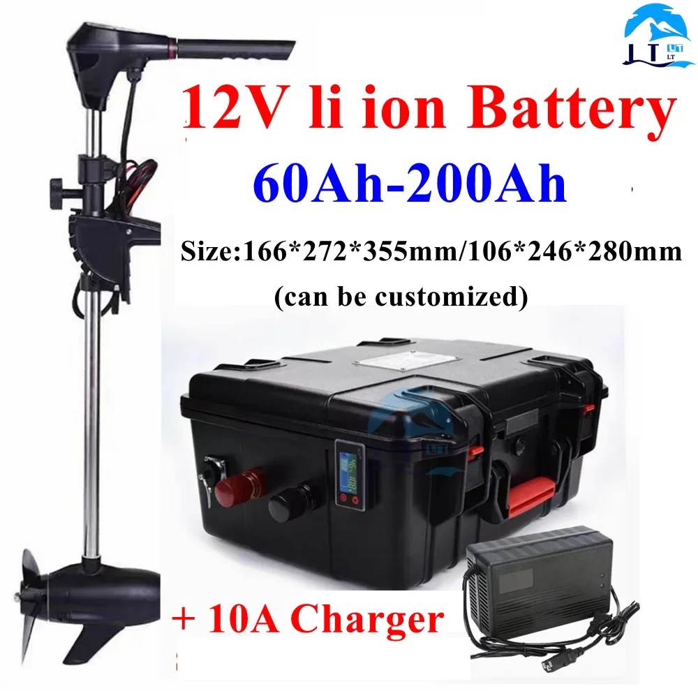 Portable Lithium Polymer Battery 12V 60Ah 80Ah 100Ah 120Ah 150Ah 180Ah 200Ah for Boat Motors Power Supply