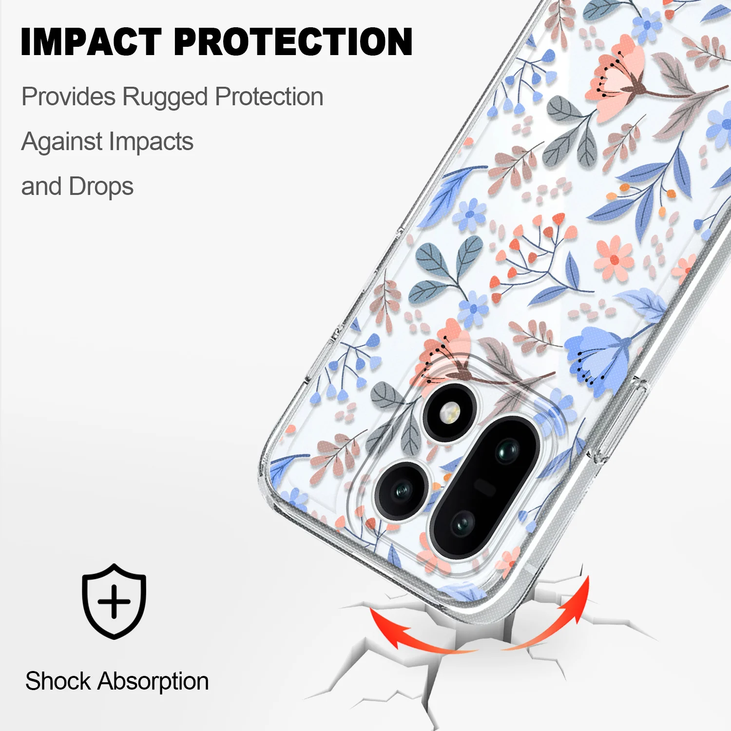 Orchid Leaves Transparent Soft TPU Phone Case