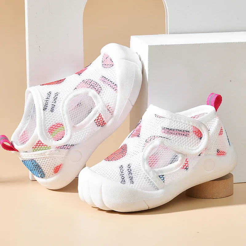 Summer Breathable Mesh Kids Sandals Baby Unisex Casual Shoes Anti-slip Soft Sole First Walkers Infant Lightweight Shoes Tenis baby shoes mesh shoes