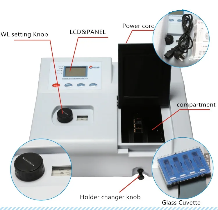 721N 722N 752n Laboratory Uv Vis Spectrophotometer