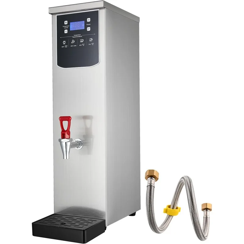 

Дозатор горячей воды, коммерческий котел горячей воды большой емкости, электрический водонагреватель, 50 л/13 галлонов горячей воды в час, нержавеющая сталь
