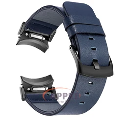 Premium No - Gap Leather Quick Fit Watch Strap Accessories - Watch 4 classic 46mm (Blue black)