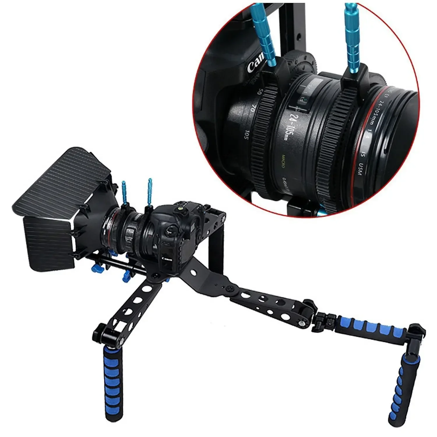 Adjustable Zoom Focusing Follow Focus Handle Scale Lever with Gear Ring For Camera Lens 49-82mm Grip For DSLR Camcorder Camera
