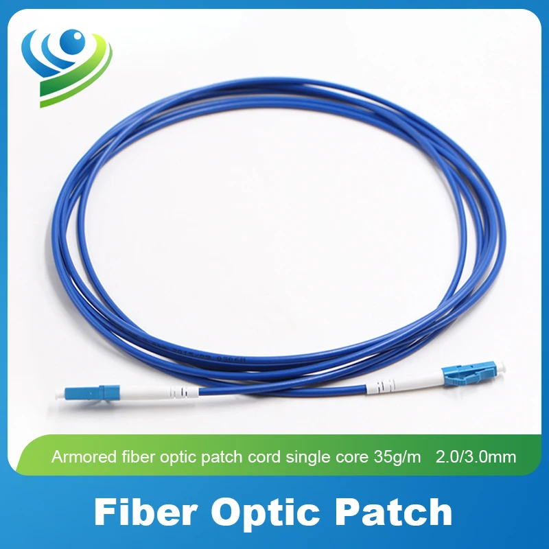 Armored Fiber Optic Patch Cords Optional Connector SC FC LC 2.0mm 3.0mm FOP Fiber Optic Patch Cable 1m/2m/3m/5m