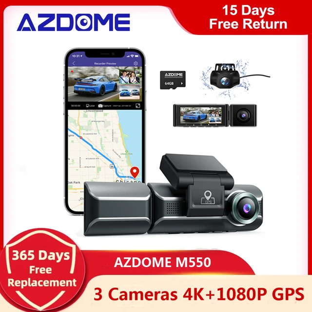 AZDOME M300S 2160P/4K Ultra HD Front DashCam Night Vision Smart