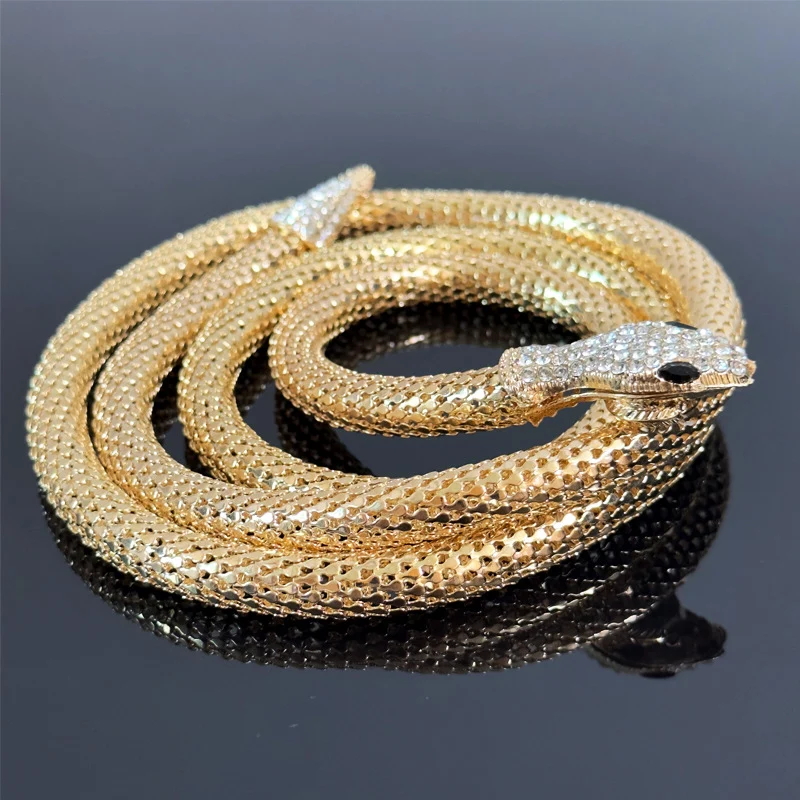 925 Sterling Argento Teschio Anello Uoini Con Serpente Grande Punk