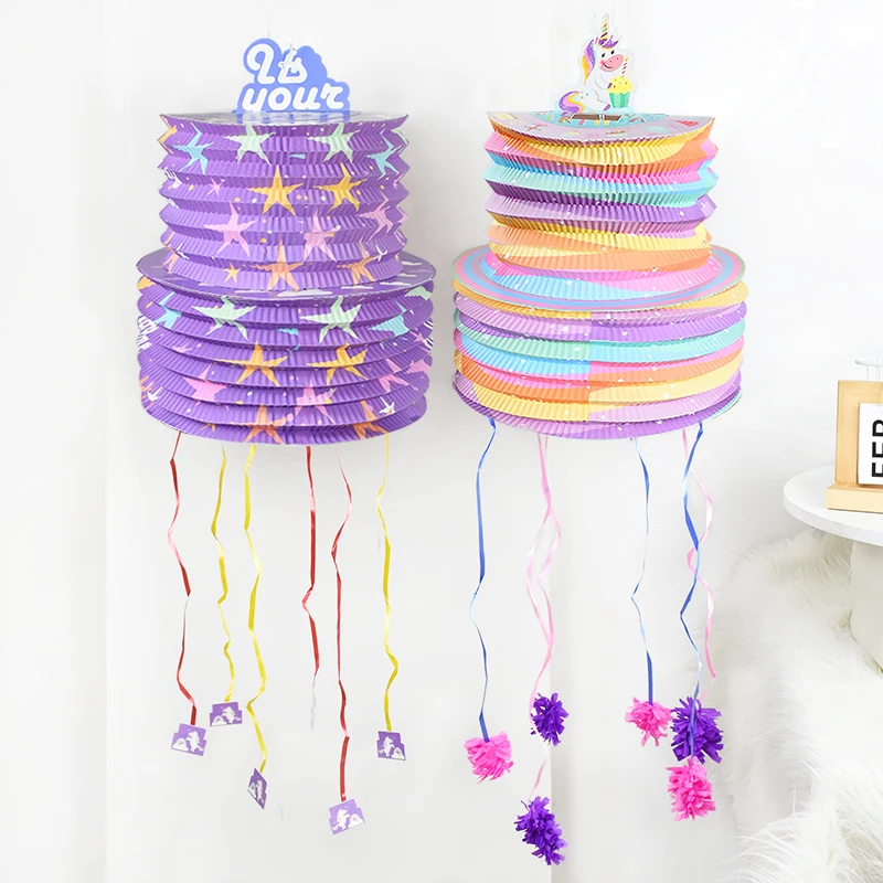 

Unicorn Pinata Filled Surprise Gift Box Kids Happy Birthday Baby Shower DIY Party Decoration Pinata Favor Celebration Game Props