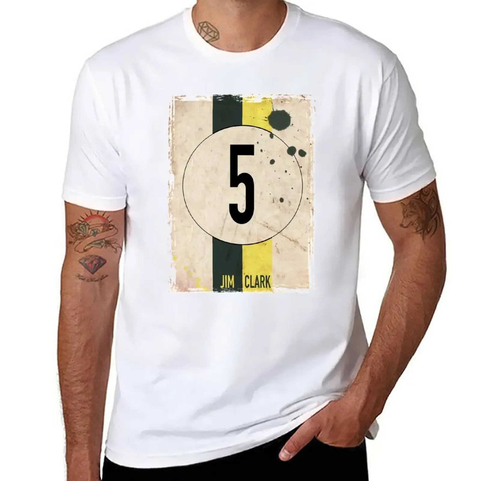 Team Lotus Jim Clark Number T-Shirt Summer Top Manica Corta Tee New Edition T-Shirt Grafiche Da Uomo Grandi E Alte