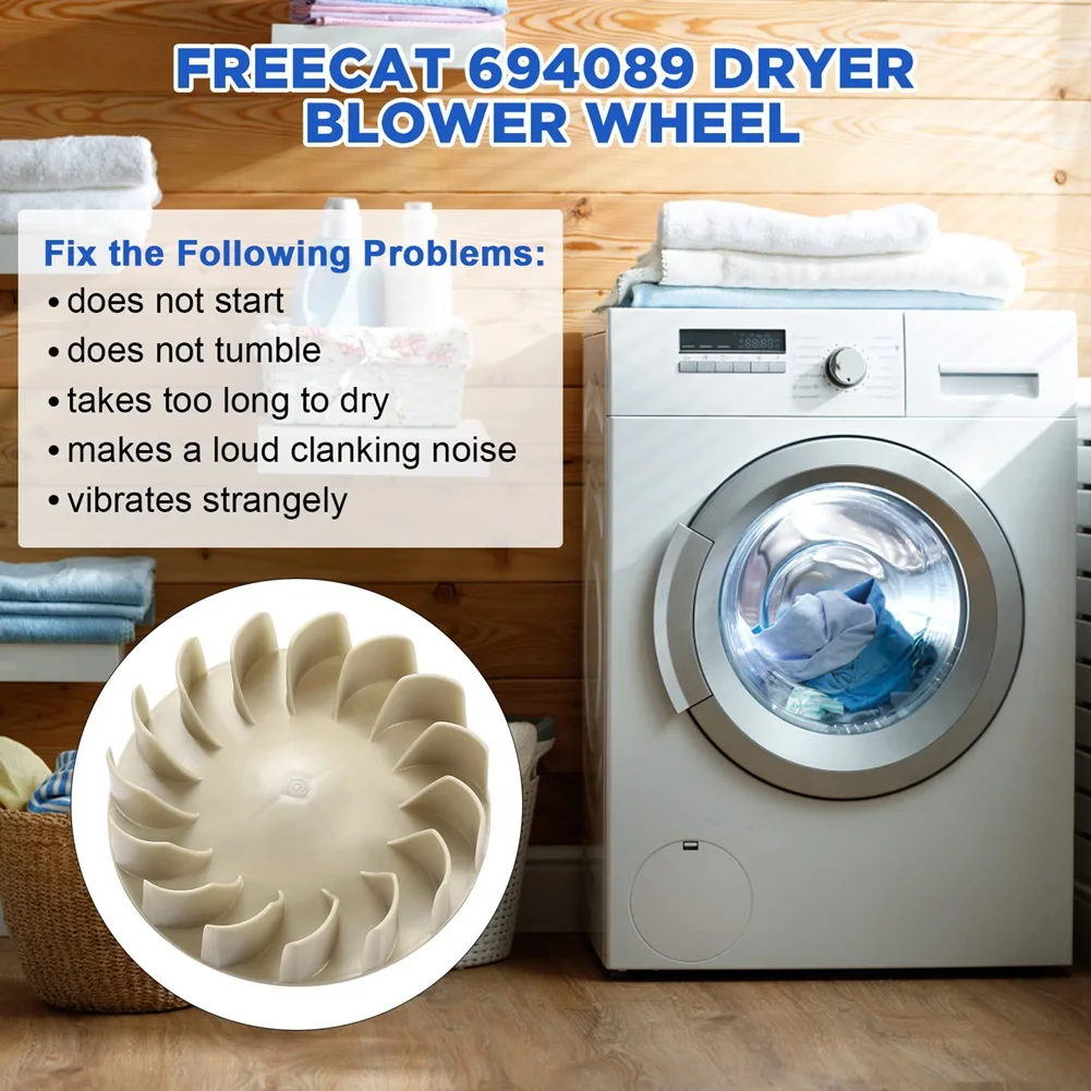 694089 Dryer Blower Wheel,Replacement Dryer Blower Assembly Compatible with Most Dryers-Replaces PS11743785 279500 HOT