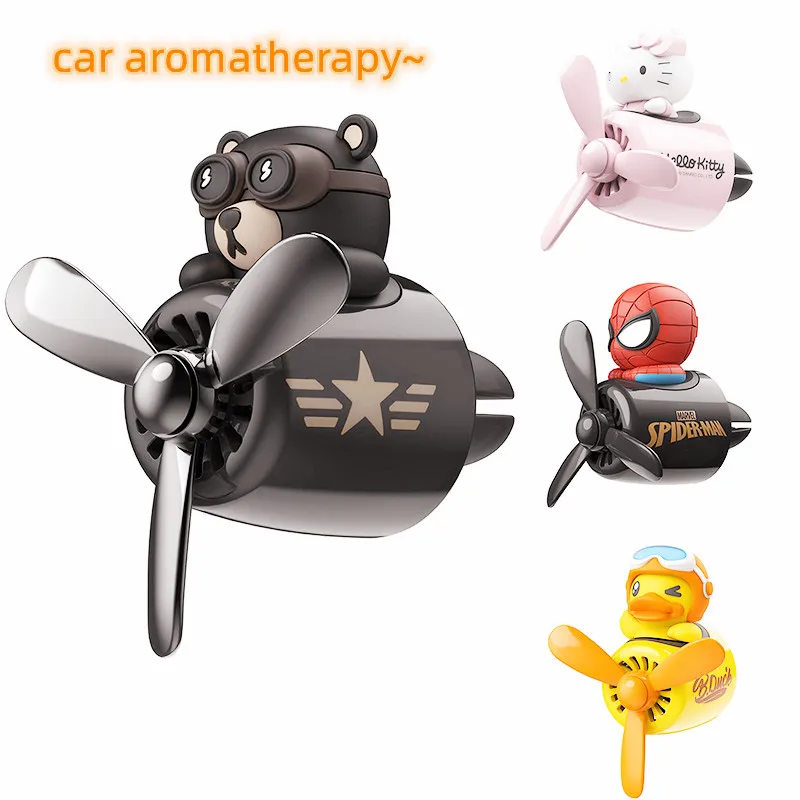 

Кавайная Sanrioed аниме мультяшная серия HelloKitty милый модный автомобильный выпуск воздуха моделирование самолетов одеколон аромат ароматерапия подарок