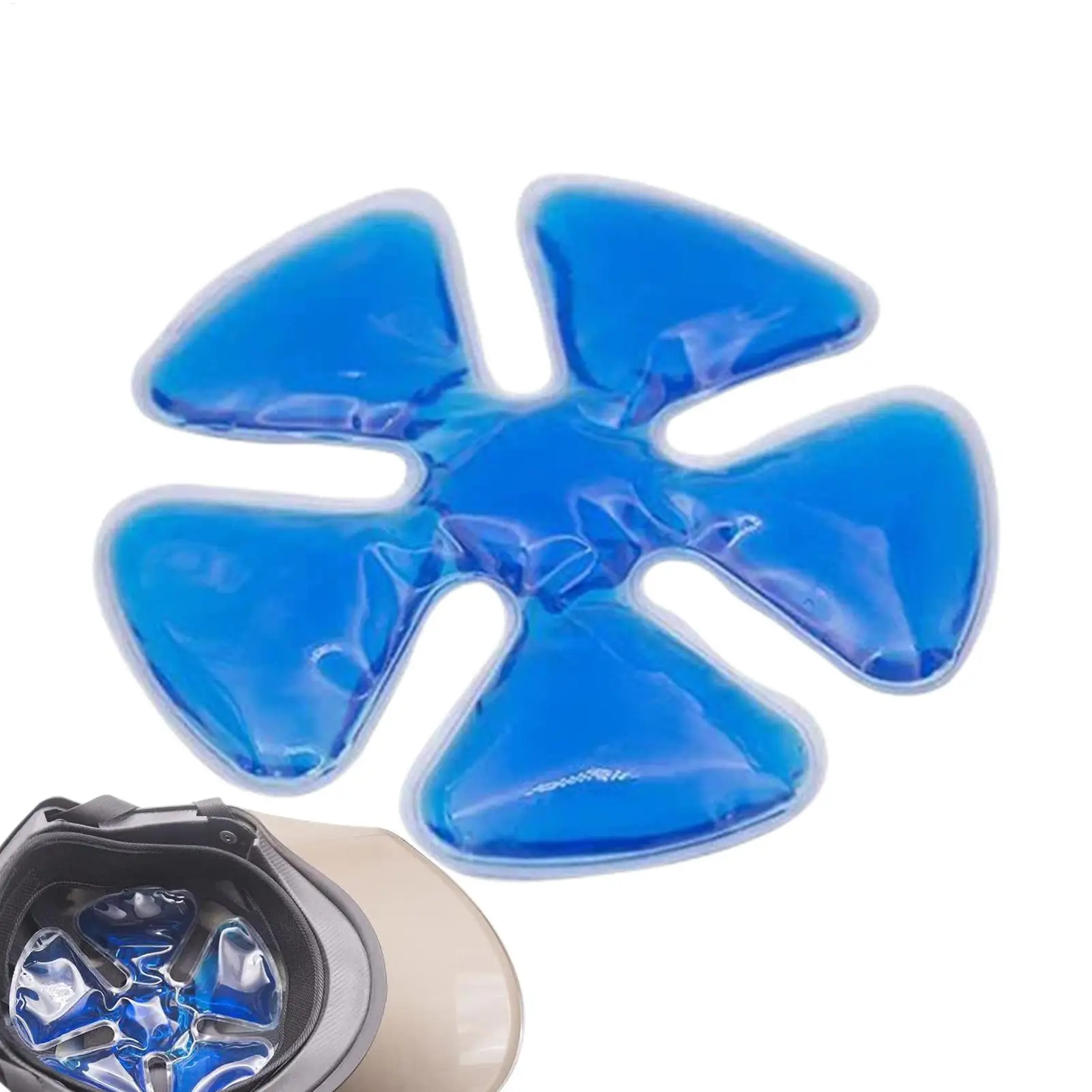 1pc PVC Gel Ice Pack - Adjustable Cooling Pad For Helmets & Hats | Reusable Cold Compress Travel Portable Outdoor Accessories