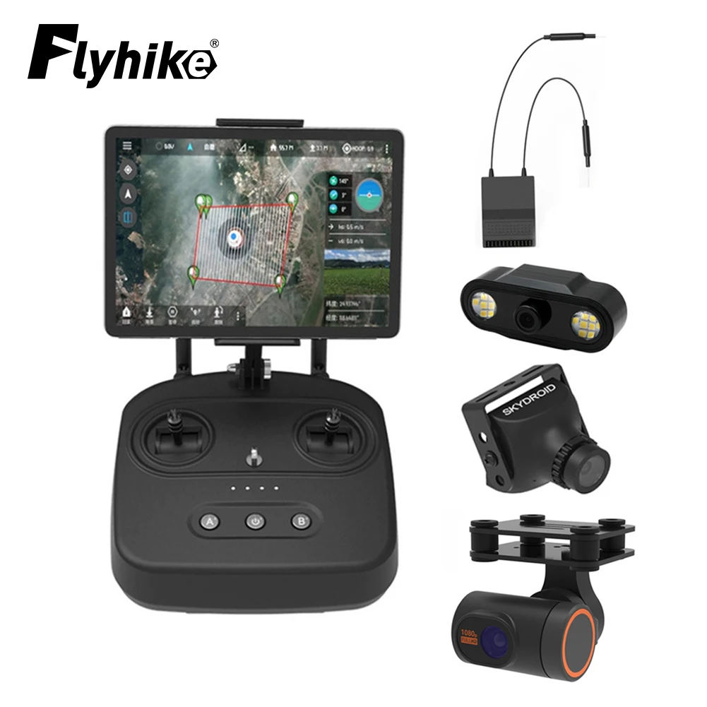 

Skydroid T10 Remote Control Transmitter With R10 Receiver Mini-DCAM Camera / L-DCAM Camera / Dual Axis Pan Tilt Camera Set